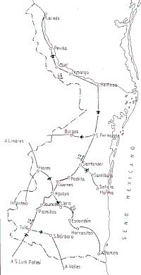 Fundaciones hechas por Escand&oacute;n desde 1748 a 1755