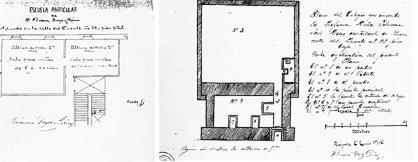 Planos de las escuelas de Filomena Duque y Filomena S&aacute;iz