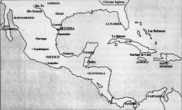 Territorios de Nueva Espa&ntilde;a en el s. XVIII
