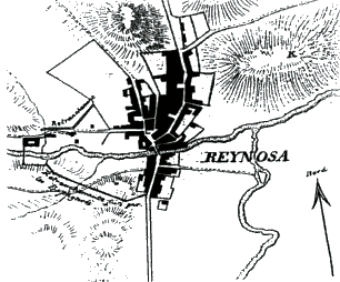 Plano de Reinosa en 1808, según los franceses
