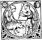 La matanza del cerdo. Calendario s. XIV