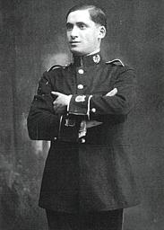 Juan con el uniforme de la Banda de Música de Reinosa. 1921