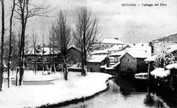 Paisaje del Ebro, tras una nevada en 1911