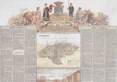 Mapa descriptivo de la provincia de Santander decretada en noviembre de 1833 (Biblioteca Municipal de Santander)