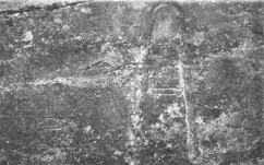 Vista del conjunto del ídolo de Ruanales  y el grabado exterior