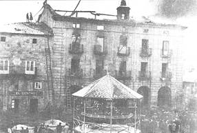 Incendio del Ayuntamiento de Reinosa el martes 16 de febrero de 1932