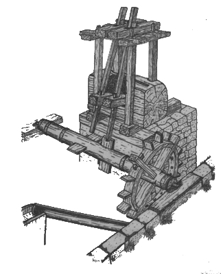 Dibujo de Rafael Fernández del mecanismo de una pisa.